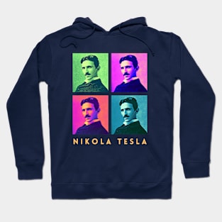 pop Nikola Tesla portrait Hoodie